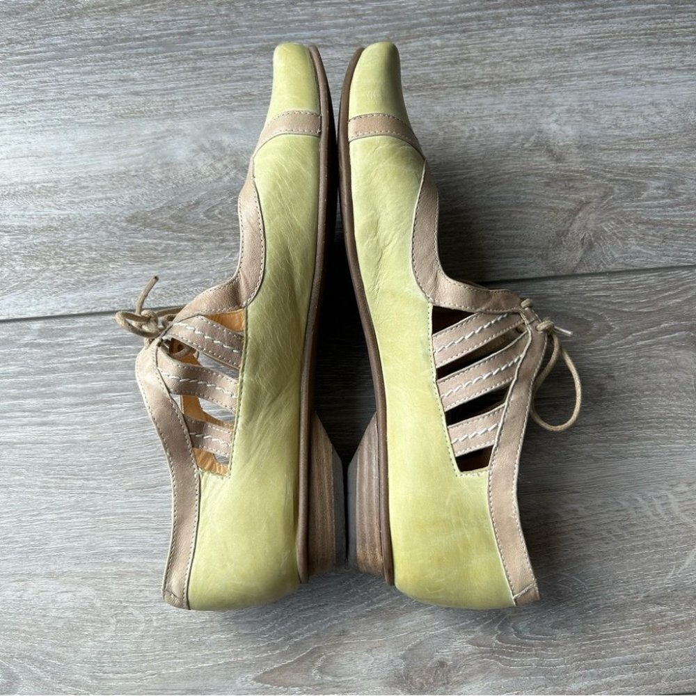 Fidji Lace Up Mary Jane Leather Flats Made in Portugal - Picture 9 of 16